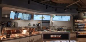 Digital menu boards for a deli