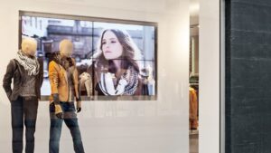 Promotional displaying Video Wall for digital solution for Retail