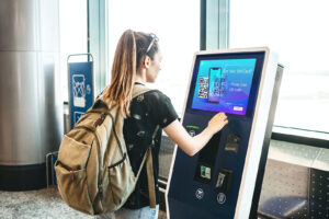 Interactive ordering Kiosks for booking tickets, ordering food or paying parking