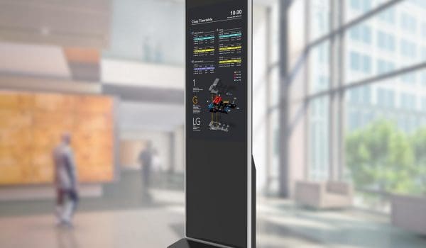 Free standing digital displays either double sided or single