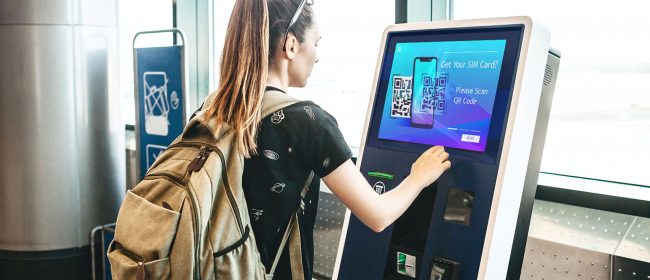 Interactive ordering Kiosks for booking tickets, ordering food or paying parking